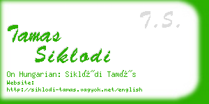 tamas siklodi business card